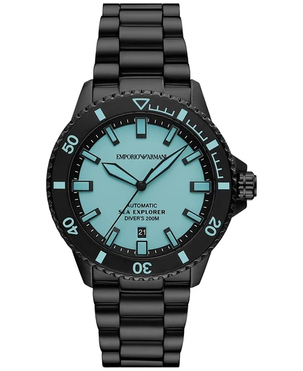 Мужские часы Emporio Armani Sea Explorer 43 мм, черные