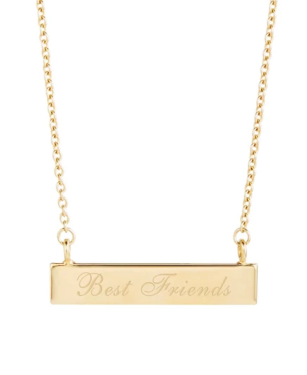 Колье brook & york Best Friends бар 14K позолоченное, золотистое