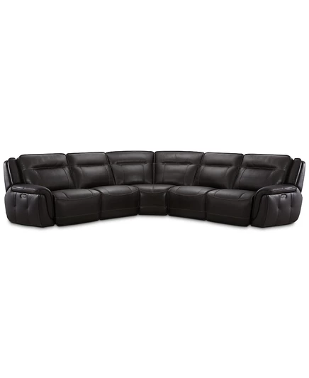 Диван Macy's Lenardo, 3 реклайнера, эспрессо