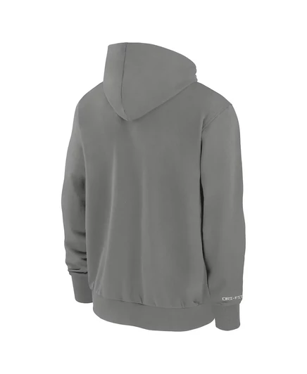 Мужская толстовка Nike Charcoal Milwaukee Brewers Authentic Collection Travel Performance с капюшоном на молнии charcoal
