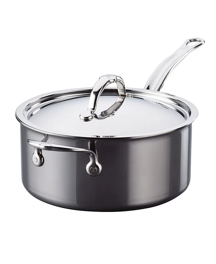 Кастрюля Hestan NanoBond Titanium 3,8 л с крышкой и вспом. ручкой, нерж. сталь