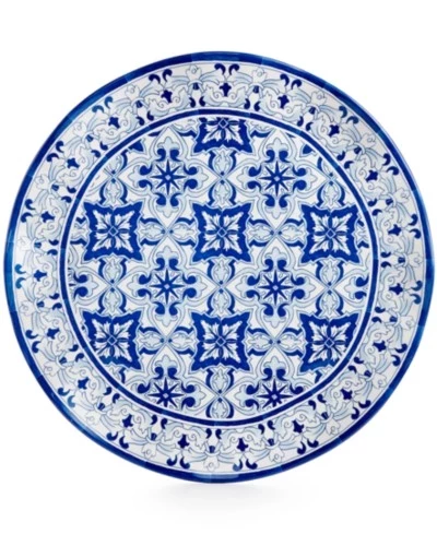 Блюдо Q-SQUARED Talavera Azul меламиновое 41 см, разноцветное