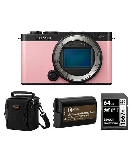 Беззеркальная камера Panasonic LUMIX S9, розовая