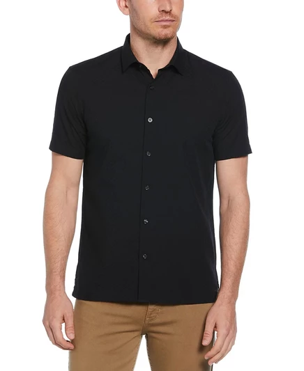 Мужская рубашка Perry Ellis с добби, черная