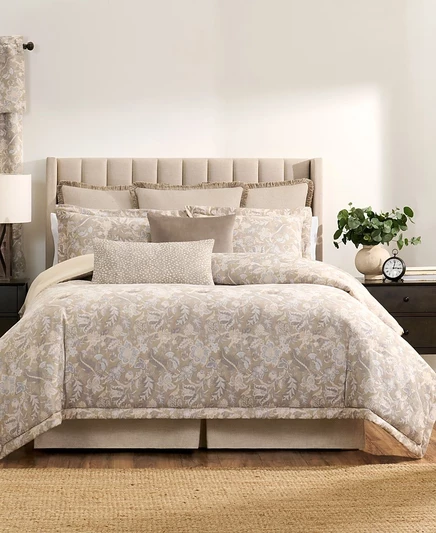 Комплект покрывала Rose Tree Hannah Floral, King, бежевый