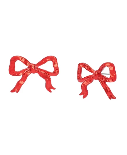 Серьги-гвоздики Betsey Johnson с бантом, красные