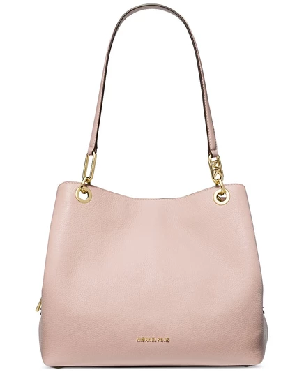 Женская сумка-тоут Michael Kors Kensington кожаная, розовая