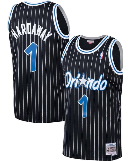 Мужская футболка Penny Hardaway Black Orlando Magic 1994-95, классическая футболка Swingman из твердой древесины black