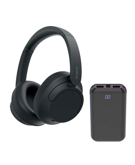 Беспроводные накладные наушники Sony WHCH720N с функцией шумоподавления (черные) в комплекте черный