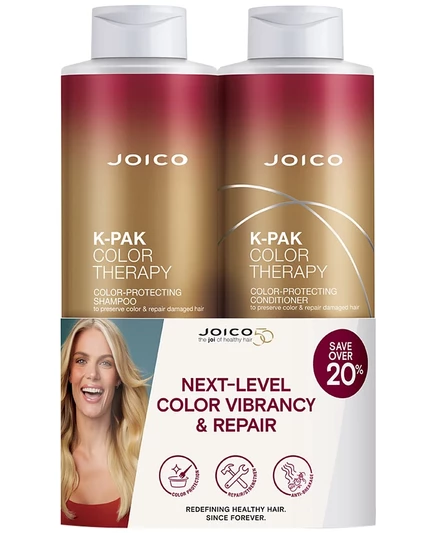 Зимний литровый шампунь и кондиционер Joico K-Pak Color Therapy Winter Duo без цвета