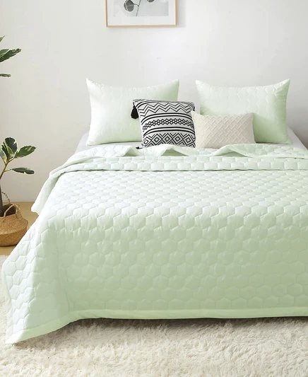 Комплект пледа St. James Home Mini Honeycomb Twin, зеленый