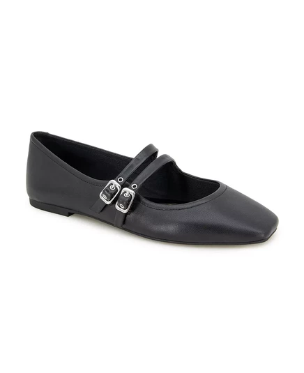  Женские балетки Jasmine с квадратным носком black leather