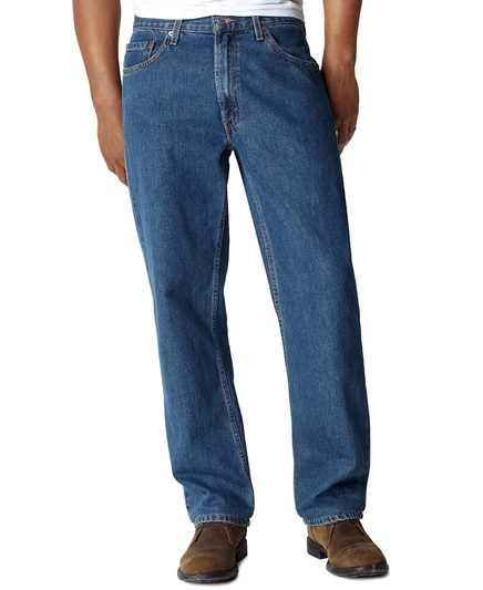 Мужские джинсы Levi's 550 Relaxed Fit для высокого роста и крупной комплекции, без эластана, синие