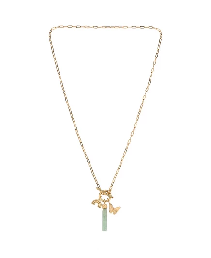 Ожерелье-шарм с подвеской из заряженного камня aventurine