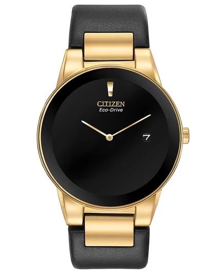 Мужские часы Citizen Axiom 40 мм, кожа, черные