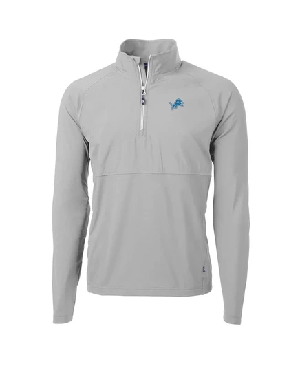 Мужская куртка Cutter & Buck Detroit Lions 1/4‑zip, серая