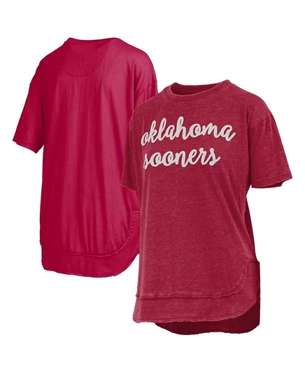 Женская футболка-пончо Pressbox Oklahoma Sooners, красная