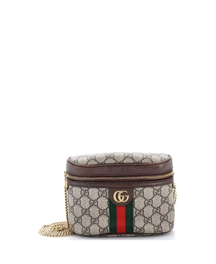 Женская поясная сумка Pre-Owned Gucci Ophidia, коричневая