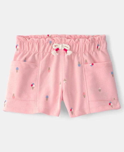 Детские шорты Carter's из французского трикотажа, розовые