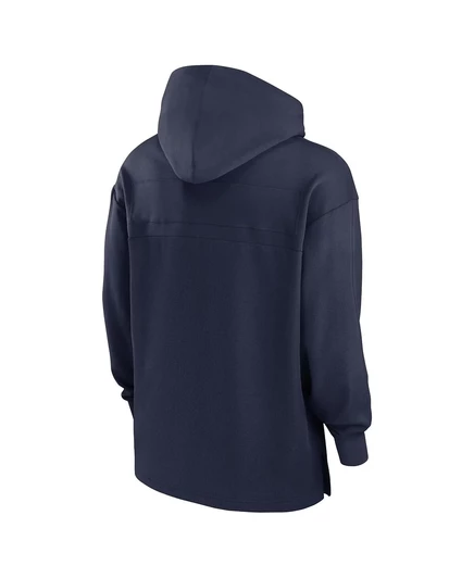 Мужская куртка-пуловер Jordan Men's Navy Michigan Wolverines 2024/25 из джерси Sideline Performance с капюшоном navy, maize