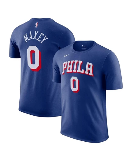 Мужская футболка Nike Tyrese Maxey Philadelphia 76ers, синяя