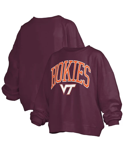 Женский свитшот Pressbox Virginia Tech с логотипом, бордовый