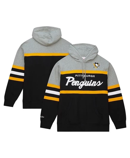 Мужское худи Mitchell & Ness Head Coach, черно-серое