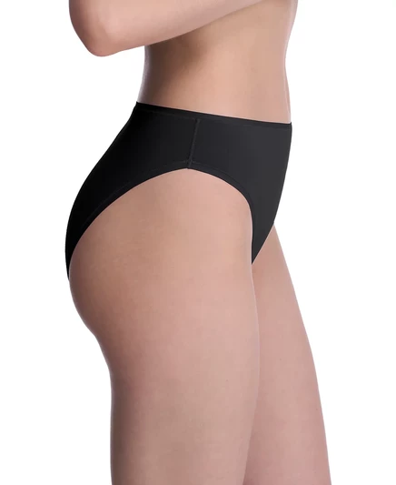 Короткое хлопковое нижнее белье Natori Women's Bliss Bare из хлопка с высоким вырезом 772346 black