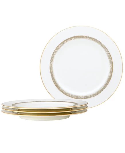 Салатные тарелки Noritake Haku 21,6 см, набор 4, белые