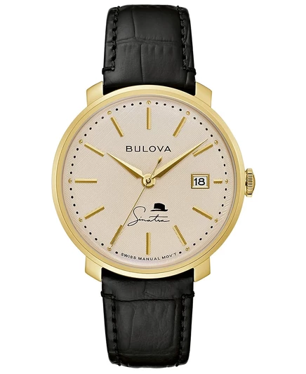 Мужские часы Bulova Sinatra 40мм, коричневый кожаный ремешок