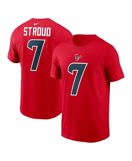 Мужская футболка Nike с именем и номером игрока C.J. Stroud Red Houston Texans от Nike red