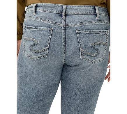 Silver Jeans Co. Плюс размер Suki-капри средней посадки с пышными формами indigo