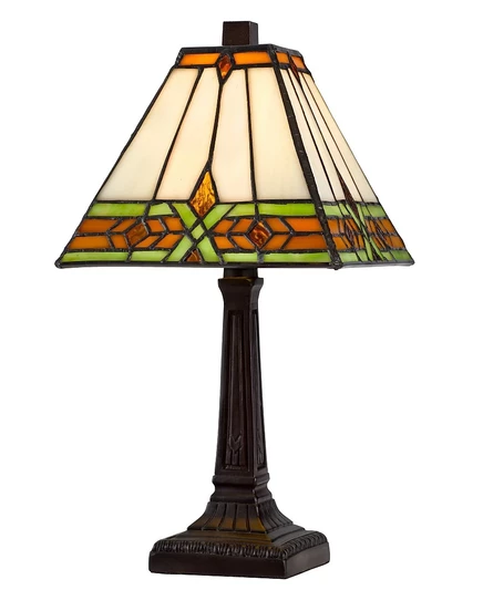 Настольная лампа Cal Lighting тиффани, коричневая