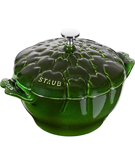 Жаровня Staub Artichoke чугунная эмалированная 2,8 л, зеленая