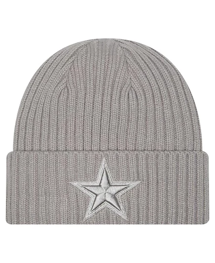 Мужская шапка New Era Dallas Cowboys с отворотом, серая