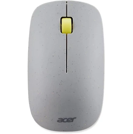 3-кнопочная мышь acer Vero | Беспроводная 2,4 ГГц | 1200 точек на дюйм | Изготовлена из материала, прошедшего последующую переработку (PCR) | Сертифицирована для работы с Chromebook | Серый