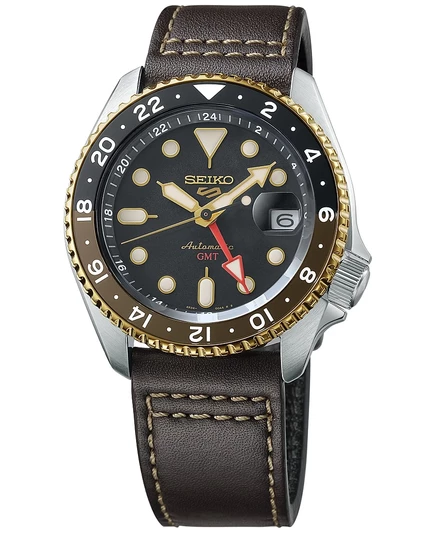 Мужские часы Seiko 5 Sports автомат, 42 мм, с черным ремешком