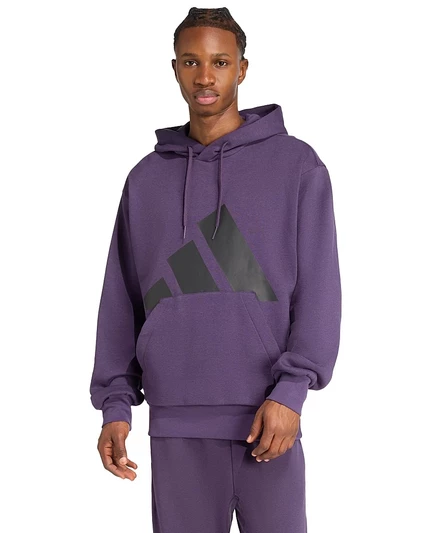Мужское флисовое худи Adidas Essentials Big Logo, фиолетовое