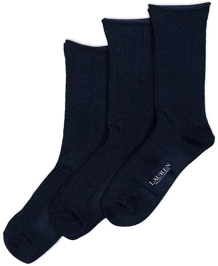 Женские носки Polo Ralph Lauren, 3 пары, синие