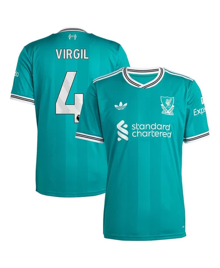 Мужская футболка Adidas Virgil van Dijk копия, зеленая