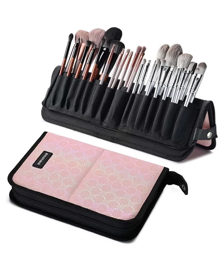 Сумка-держатель для кистей для макияжа Byootique Складная косметичка ForgetMeNot Pink Artist pink