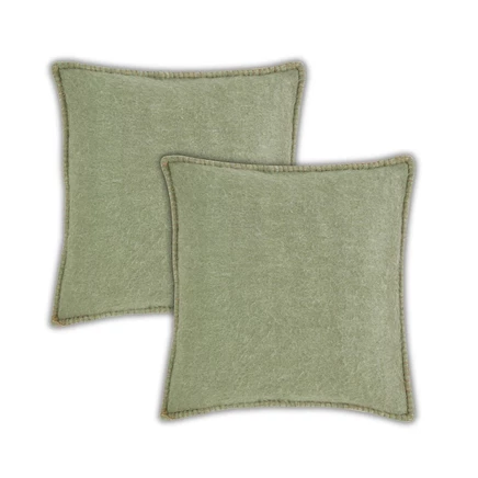 Наволочки IHI Home Soft Mohair 61×61 см, зеленые, 2 шт.