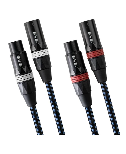 Аудиокабель SVS SoundPath XLR балансный, 2 м, пара, синий