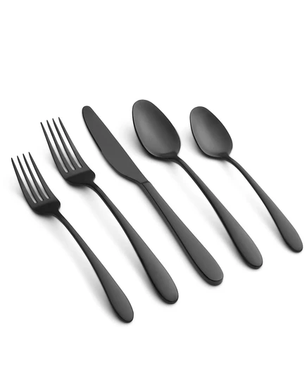Набор столовых приборов Cambridge Silversmiths Poet, 20 пр., черный