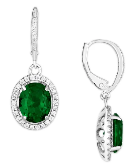 Женские серьги Macy's с фианитами, изумрудные