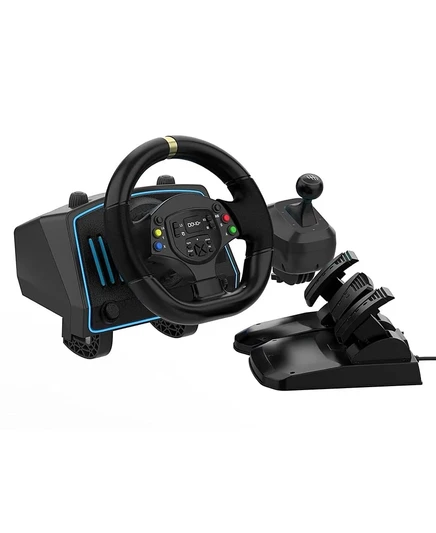 Игровой гоночный руль NBCP 1080° с педалями, черный