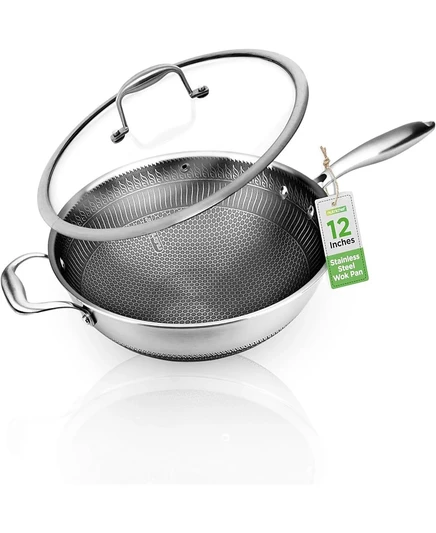 Вок NutriChef 12″ Triply нерж. сталь с DAKIN покрытием