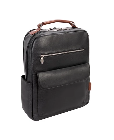 Унисекс рюкзак McKlein Logan 17″ кожаный, черный