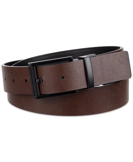 Мужской реверсивный эластичный пояс Kenneth Cole Reaction black/brown