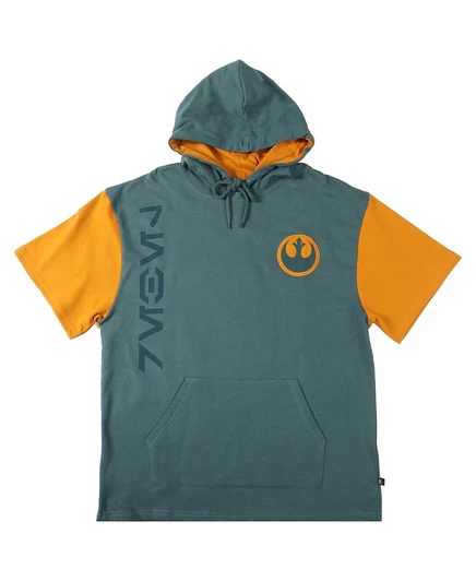 Мужская с короткими рукавами Star Wars Rebel Alliance, толстовка с капюшоном green